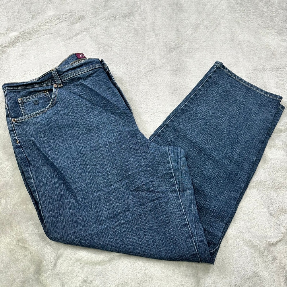 Gloria Vanderbilt Amanda Jeans Women 20W Blue High Rise Tapered Stretch‎ Denim